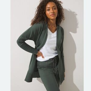 Soma Weekend Soft Lounge Cardigan Wrap Hood Sz XS Oversized NWT Comfort Spandex